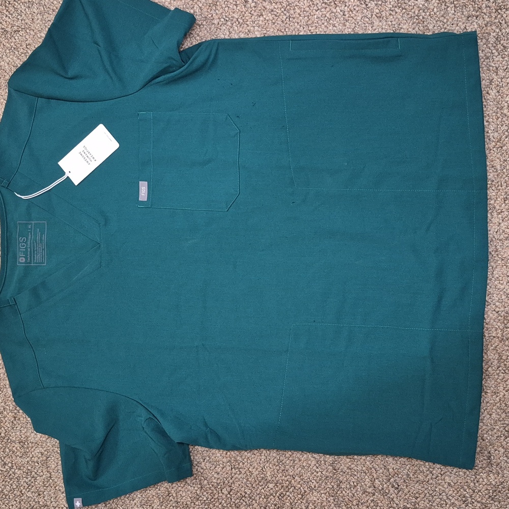 Figs Technical Collection Limited Edition Hunter Green Scrub Top Size XL Men NWT